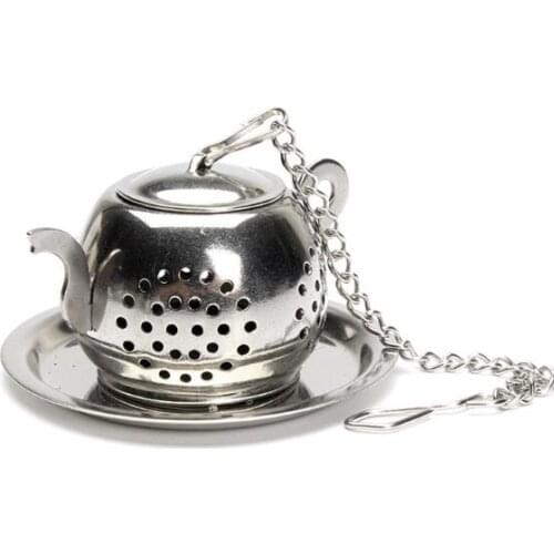 Loose Teapot Shaped Tea Leaf Infuser Spice Stainless Steel Drinking Infuser Herbal Filter Teaware Tools