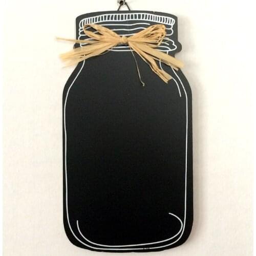 Hanging Wall Banner Wishing Chalkboard Sign Milk Can Pattern Memo Message Blackboard for Home Kitchen Decor