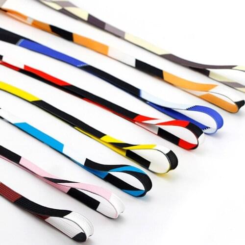 1Pair Double Flat Laces High Quality Polyester Shoelaces Fashion Sports Casual Shoe Lace Solid Flat Shoelace 8Colors