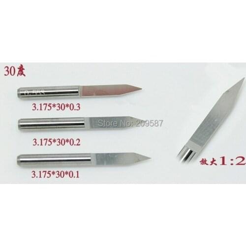 10pcs Carbide PCB Engraving Bits CNC Router Tool 30 Degree 0.3mm 3003