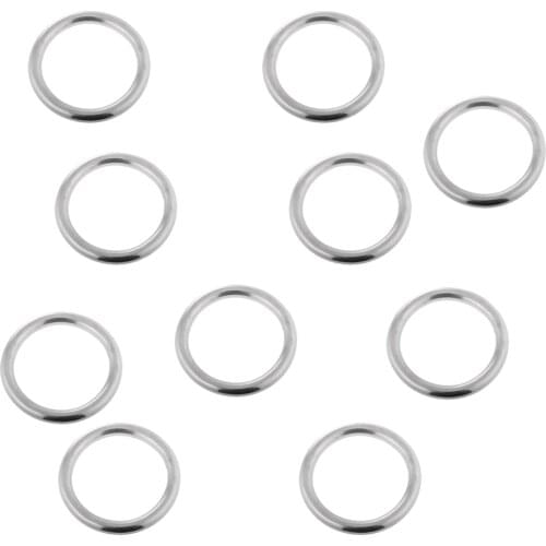 10x Seamless Welding Stanless Steel O ring Anchorage Fasten Hardware 30mm+25mm Dia