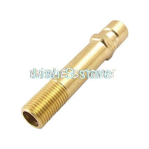 2.9" Long 12.5mm Male Thread Brass Nipple Pipe Connector