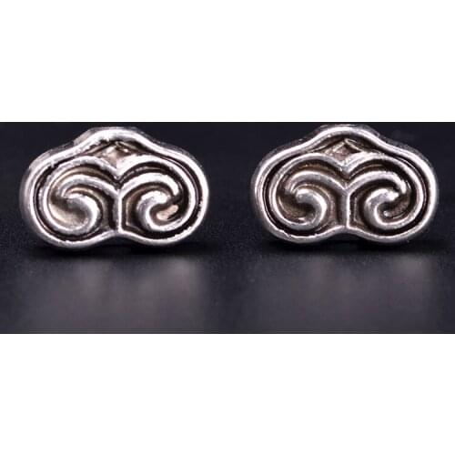 20 PCS 16*10mm Metal Alloy Antique Silver Color Auspicious Clouds Spacer Beads DIY 2.3mm Hole Beads For Jewelry Making