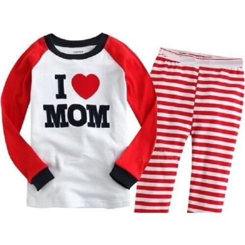 2018 Spring Baby Girls Pajamas 100% Cotton Long Children PJS Boys Pijama Girl Home Clothes Kids Sleepwear Tee Shirts +Pant Tops