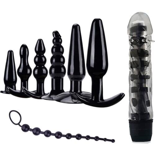 8PCS Butt Plug Anal Toys Adults Gay Anal Plug Bdsm Sexy Plug G-spot Anal Plug Long Silicone Anal Beads Large Anal Beads Expander