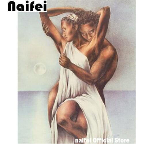 African American Romantic lover Art Painting Full square/round DIY 5D Diamond Painting cross stitch kits mosaic embroidery