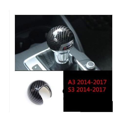 Car Styling Automatic Speed Gear Shift Knob Head ABS Sticker For Audi A3 8V S3 2014-2018