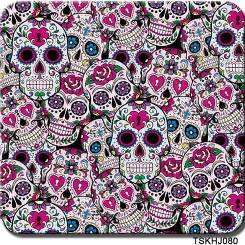 Free shipping 0.5mX2m/10m flower skulls water transfer printing hidrografik film CSKH080 water transfer for car