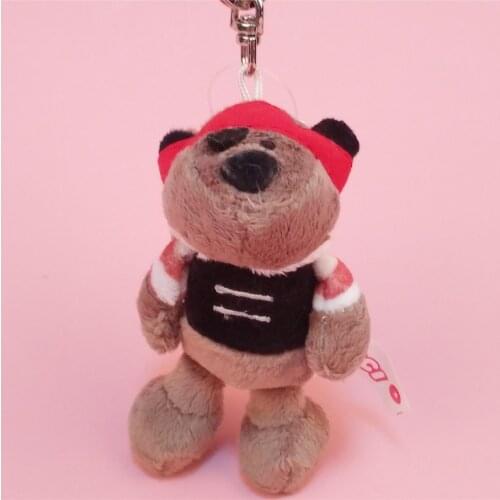 10 cm The pirates bear pendant Pirates of the Caribbean HippoPendant Stuffed Plush Keyring, 3 Pcs Key holder / Keychain Gift