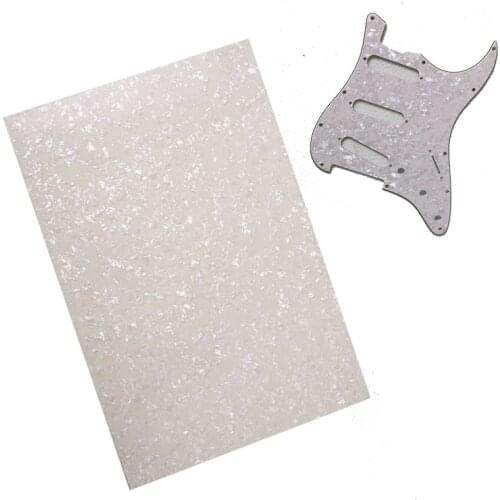 DIY Guitar Bass 4Ply Pickguard Blank Material Pearl White Sheet 29x43cm Customed Musical Instrument New