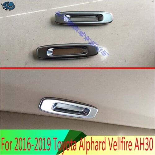 For 2016-2019 Toyota Alphard Vellfire AH30 Car ABS Chrome Special scuttle shake handshandle Scuttle shake handshandle decorative