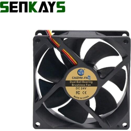 Dual Ball Bearing 90MM 9cm 9025 9225 CPU Fan 90x90x25mm DC24V Computer Case Cooling Fan 3pin FG RD