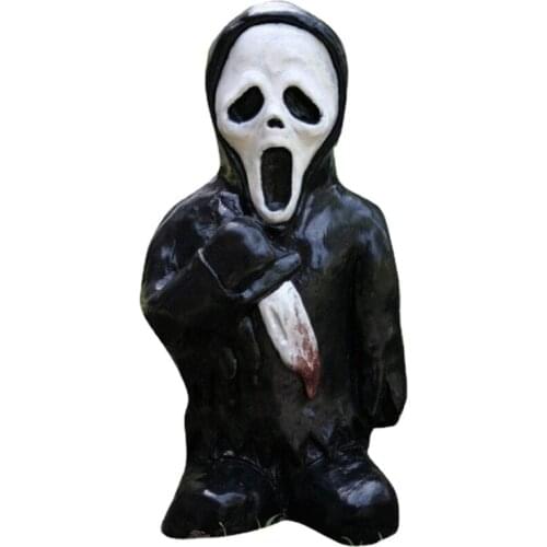 Thriller Horror Figurine Halloween Decoration Outdoor Scary Graveyard Grave Sculpture Garden Statue Resin Ornaments
