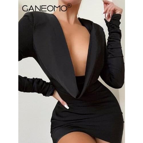 Офисные летние платья GANEOMO China At AliExpress