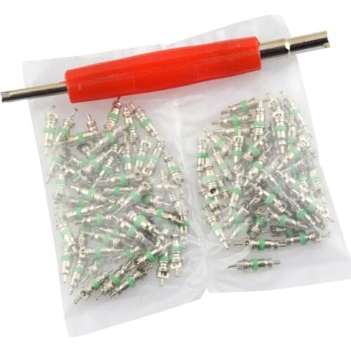101 Pieces Valve Core Stem Cap Air Conditioner Refrigerant R12 R134 Remover Tool
