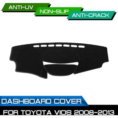Car Dashboard Mat Anti-dirty Non-slip for Toyota VIOS 2008 2009 2010 2011 2012 2013 Dash Cover Mat UV Protection Shade