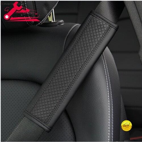 Seat Belt Covers Leather Car Seat Belt Cover Shoulder Strap Pads Safety Belt Shoulder Cushions Protective Sleeves