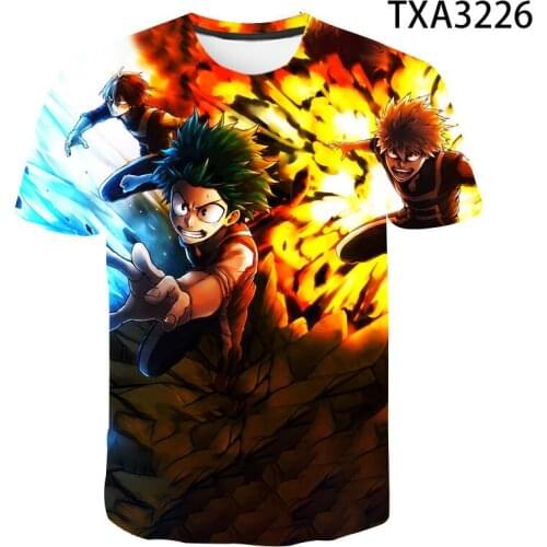 New Cool My Hero Academia Boku No Hero Academia 3D T Shirts Boy girl Kids Fashion Men Women Children Printed T-shirt Tops Tee