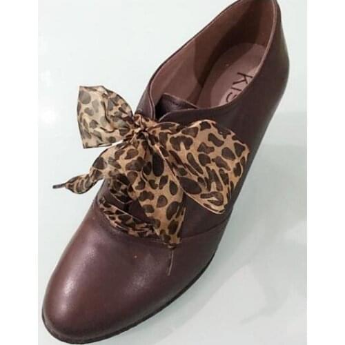 New Arrival Sexy Leopard Lace Shoelaces Charming Shoes Decoration Three Size One Pair Free Shipping
