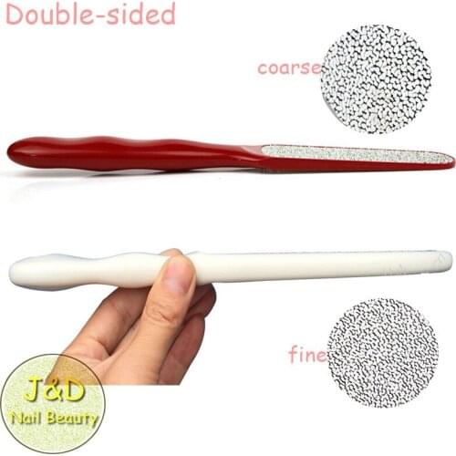 12pcs Ivory Nickel Pedicure File Foot Callus File Remover Wine Personal Care Tool Double-sided Metal Sanding File
