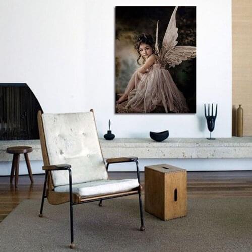 Paint by number art painting by numbers Angel girl wings living room room decoration painting hand-painted decompression