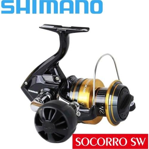 SHIMANO SOCORRO SW Fishing Reel 5000 6000 8000 10000 Spinning Reel 4+1BB 10-12 (KG) Drag HAGANE GEAR Sea Fishing Reels