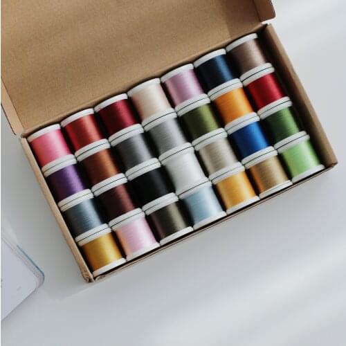 SK Patchwork Hand-stitched Patch Wiring 28-color Patch Stitching Handmade DIY Patchwork Fabric Sewing Thread 100Y
