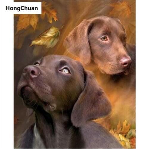 Pet Dog Animal 5D DIY Square/Round Diamond Painting Mosaic Mural Cross Embroidery Handicraft Home Decoration Christmas Gift