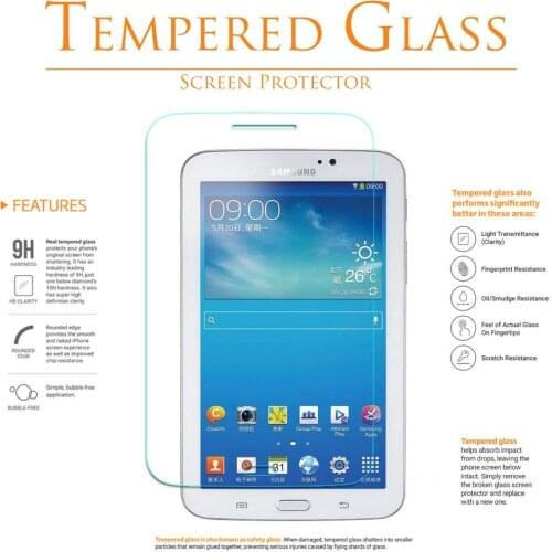 Tab 3 7.0"2pcs Tempered Glass Screen Protector For Samsung Galaxy Tab 3 7inch SM-T210 T211 GT-P3200 P3210 Tablet Protector Glass