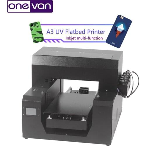 UV flatbed inkjet printer A3 large format and high resolution for leather wood glass mobile phone shell cylinder printing