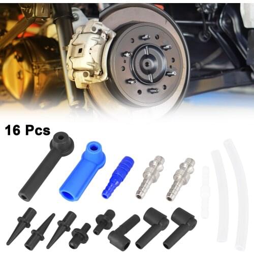 Uxcell 16 Pcs Car Oil Hose Joint Quick Brake Oil Exchange Tool and Brake Oil Hose Kit Car Repair Tool Brake Adapter