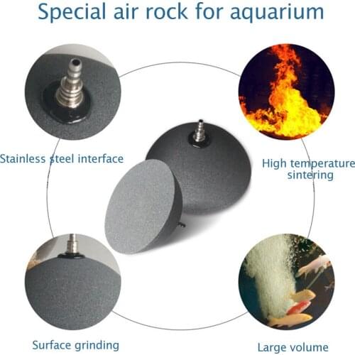 6/8/10/12cm Aquarium Pond Pump Hydroponics Diffuser Fish Tank Ceramic Bubble Release High-temperature Sintering Air Stone