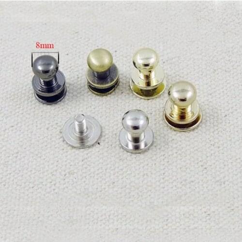 8mm Button Ball Head Screwback Studs Leathercraft Decorations Findings
