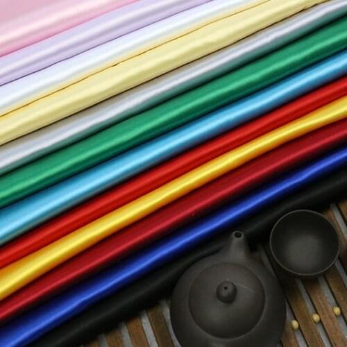 Satin Fabric Silk Cloth 150*100cm Handmade DIY For Box Lining Home Dress Curtain Wedding Party Decoration Sewing Background D30