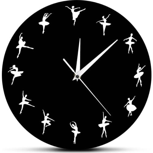 Ballet Time Wall Clock Personalised Ballerina Dancer Clock Ballet Dancing Girl Needle Hand Modern Iconic Clock Reloj De Pared