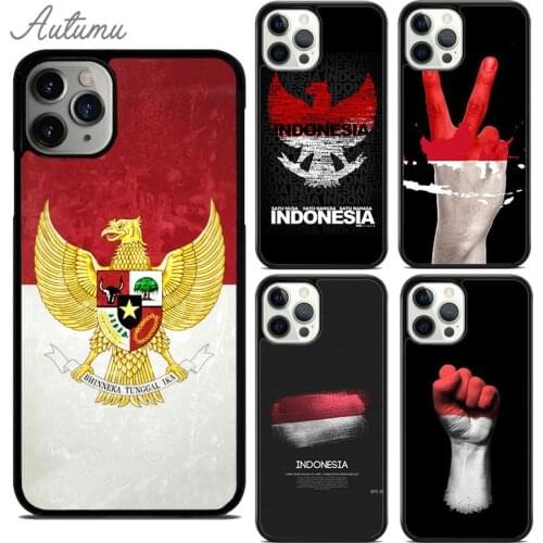 Indonesia Flag Phone Case for iPhone 11 12 Pro Max mini X XR XS SE 2020 5 6S 7 8 Plus Samsung Galaxy S8 S9 S10 Cover shell coque