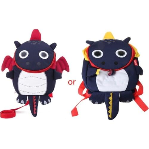 Dinosaur Kids Small Backpack with Leash Toddler Preschool Chest Strap Book Bags 63HC