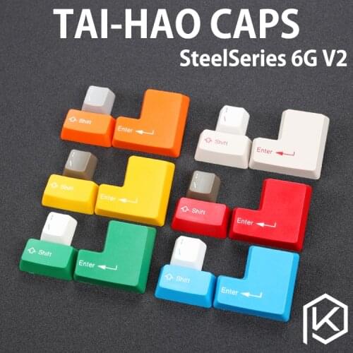 Taihao abs double shot keycaps modifier for mechanical keyboard steelseries 6g v2 white grey red green blue yellow big ass enter