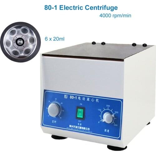80-1 Electric Centrifuge Laboratory Medical Practice Machine PRP Serum Separation 4000rpm Desktop Lab Centrifuge With 20ml Tubes