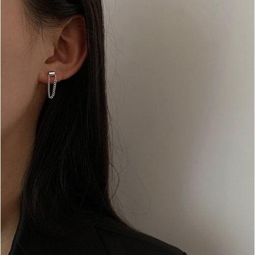 Delicate Jewelry Metal Earrings 2021 New Design Silvery Plating Autumn Winter Style Drop Earrings For Girl Lady Gifts