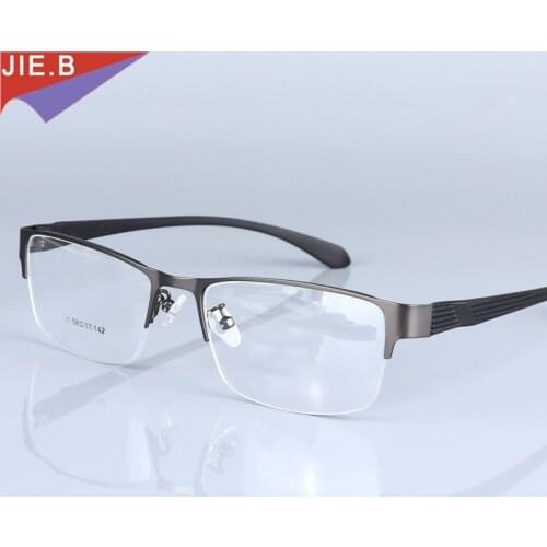 JIE.B 2017 Optical Eyeglasses Frame Women Men Computer Glasses Spectacle Half Frame For Womens Transparent Female Male Oculos
