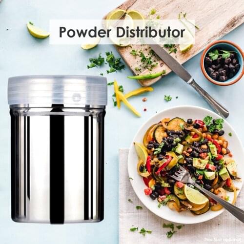 Cocoa Flour Shaker Bottle Sprinkle Coffee Powder Spices Kitchen Storage Cooking Jar Seasoning Powder Duster with Cover