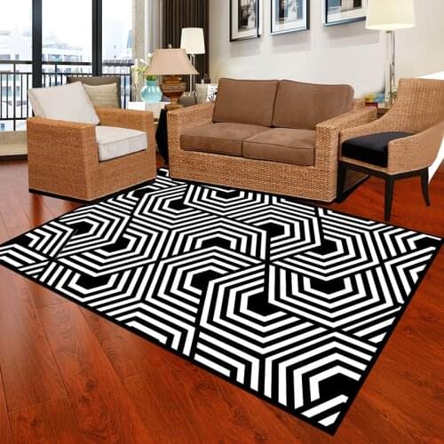 Geometric Kichen Mat Carpets for Living Room Modern Big Area Rugs Sofa Blanket Bedroom Home Decor Washable Floor Parlor Mat