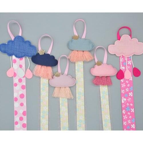 Girls Baby Ribbon Hanging Hair Bow Headband Clip Organizer Cloud Tassels Holder