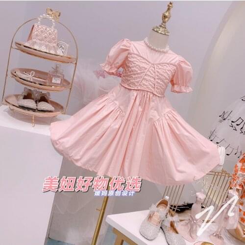 2021 summer new girls pink princess dress wholesale