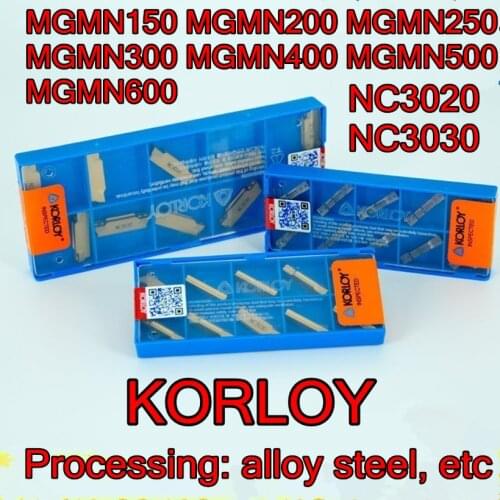MGMN150-G MGMN200-G MGMN250-G MGMN300-M MGMN400-M MGMN500-M MGMN600-M NC3020 NC3030 KORLOY Carbide insert