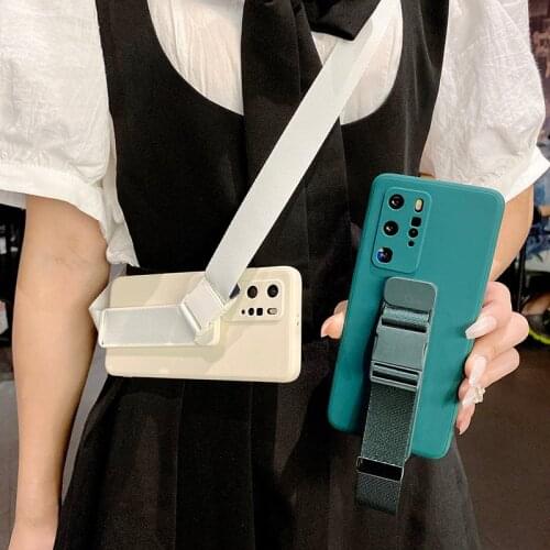 Soft TPU Lanyard Phone Case for samsung galaxy S30 S21 S20 S11 S20FE S30LITE NOTE 10 S11E Candy Braided wrist crossbody Strap