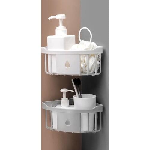 Punch-free Storage Rack Multifunctional Corner Sink Shelf Wall-Mounted Storage Organizer Holder For Kitchen Bathroom Accessories