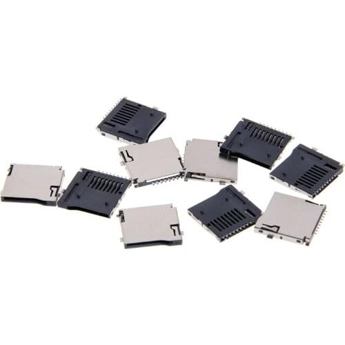 2021 New 10PCS Push-Push Type TF Card Socket Adapter Automatic PCB Connector
