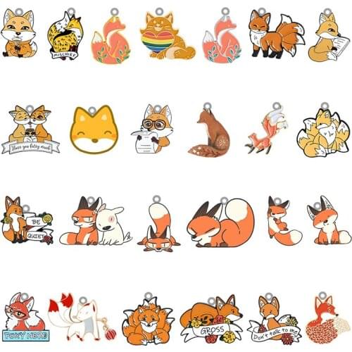TAFREE Various Fox Shapes New Acrylic Pendant Epoxy Resin Jewelry Making Pendant Earrings Necklace Parts